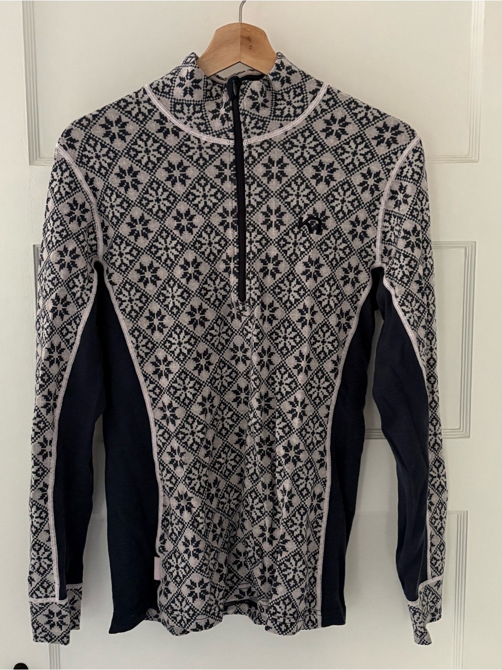 Fair isle Kari Traa wool quarter zip XL